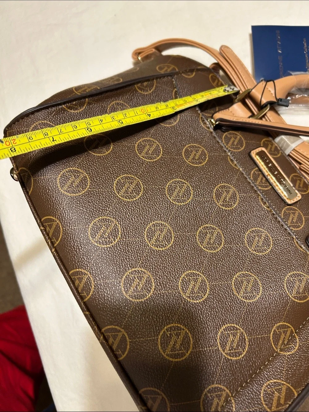 Adrienne Vittadini Brown & Tan Logo Satchel